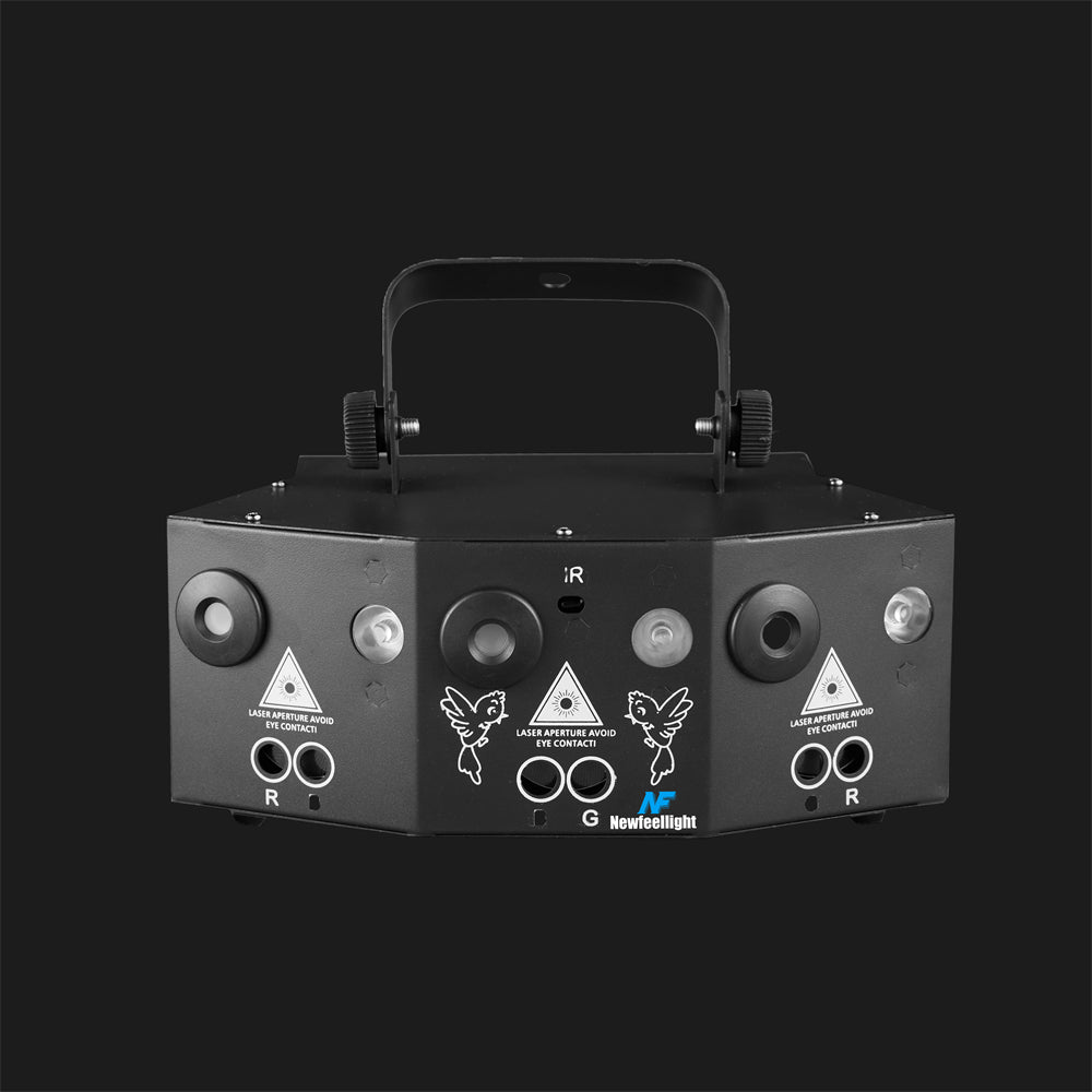 12 Eyes Fan-Shaped Laser Rain Dye LED DJ Equipment for Disco Party Club Bar Stage Lights