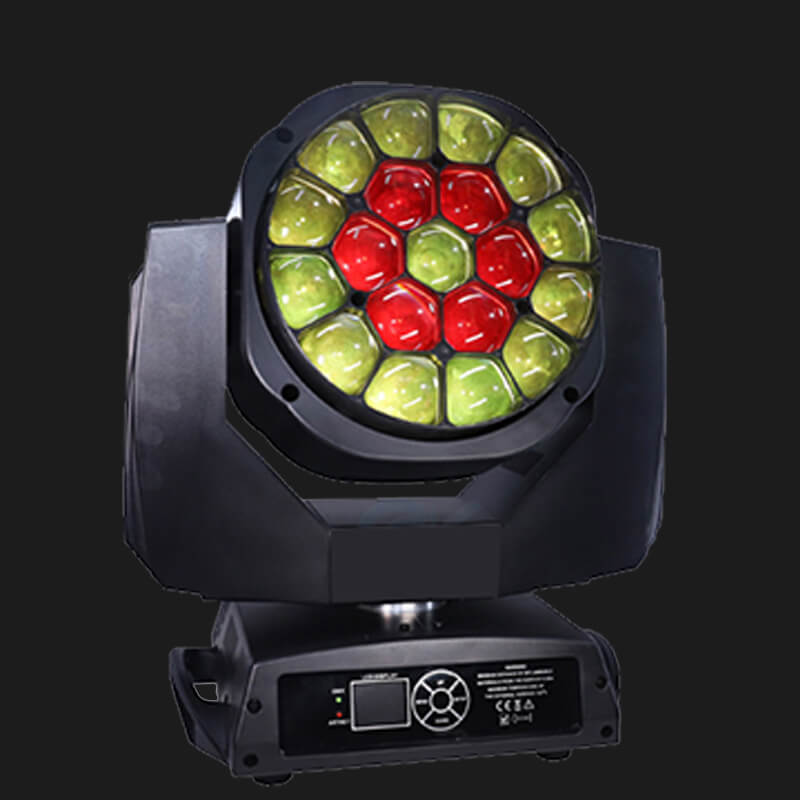 19x15W Big Bee Eyes Moving Head strobe light dmx controller for Pub Bar Show