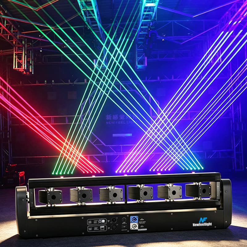6 Eyes RGB Laser Moving Head Full Color Stage Laser Lights Monster DJ Party Club Show
