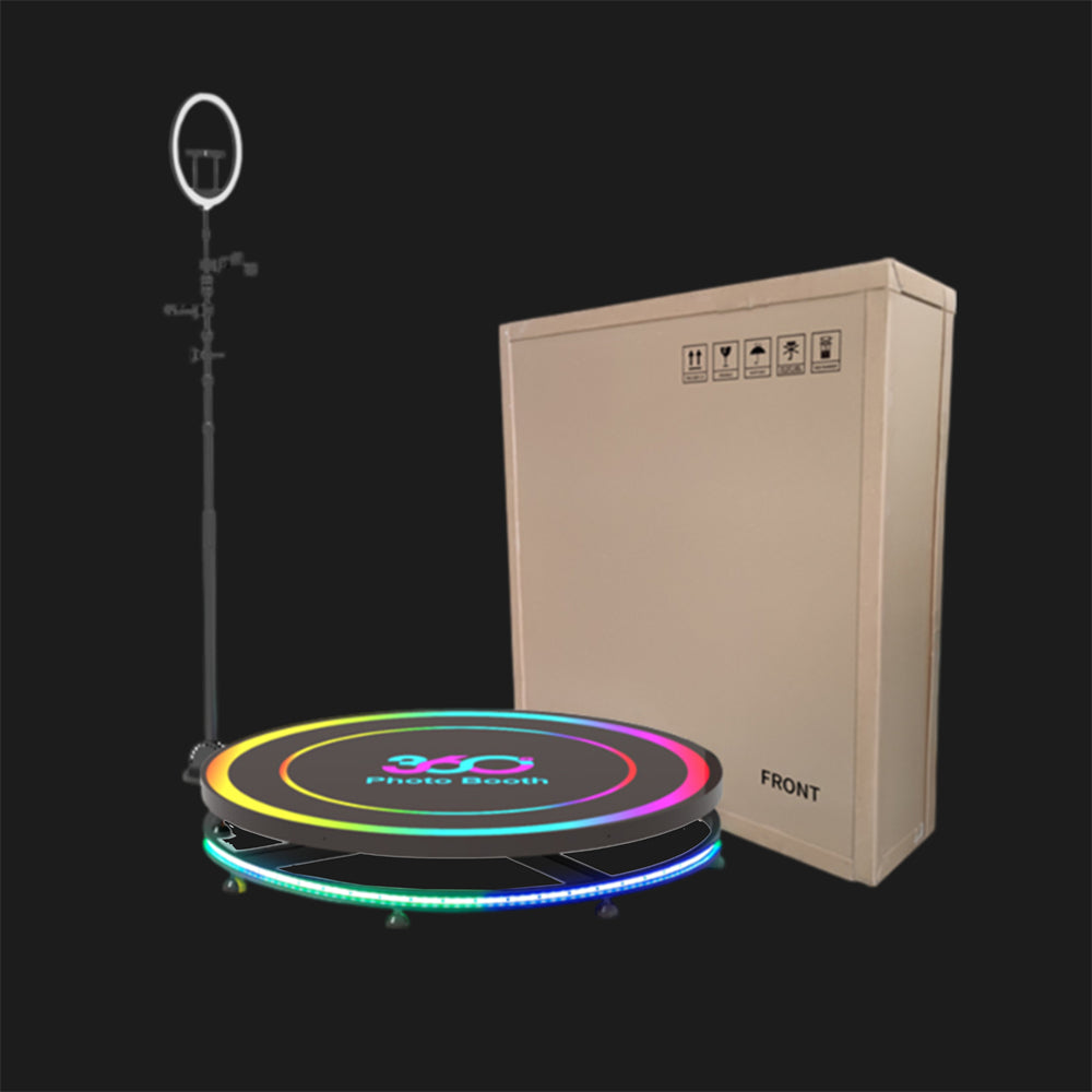 360 Photo Booth APP Remote Control RGB Lights for Weddings and Parties