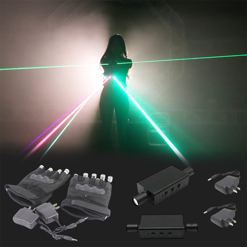 Halloween Projector Laser Set: LED Laser Gloves & Lightsaber for Epic Party Fun